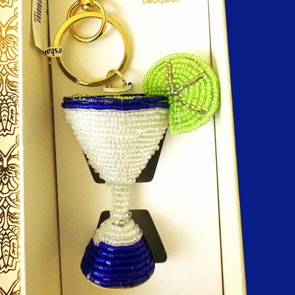 haute hippie Beaded Margarita with Lime Bag & Key Charm NWT Gold Hardware - Picture 4 of 9